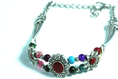 Pulsera bohemia con girasoles dulces