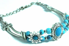 Pulsera bohemia con girasoles dulces