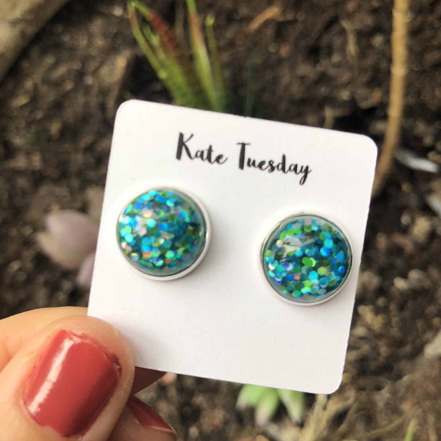 Glitter Wave Earrings