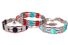 Feather Charm And Beads Bracelet