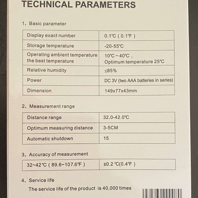 Infrared Touchless Thermometer