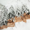 Snow Flocked Artificial Christmas Tree with Burlap Base Decorative Holiday Tree