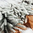 Snow Flocked Artificial Christmas Tree with Burlap Base Decorative Holiday Tree