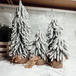 Snow Flocked Artificial Christmas Tree with Burlap Base Decorative Holiday Tree
