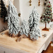 Snow Flocked Artificial Christmas Tree with Burlap Base Decorative Holiday Tree