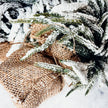 Snow Flocked Artificial Christmas Tree with Burlap Base Decorative Holiday Tree