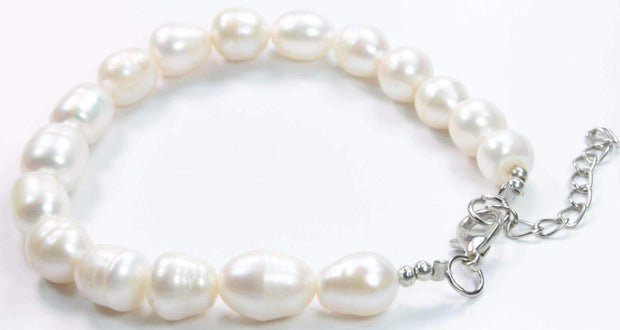 Freshwater Pearl Bracelet with Silver Clasp
