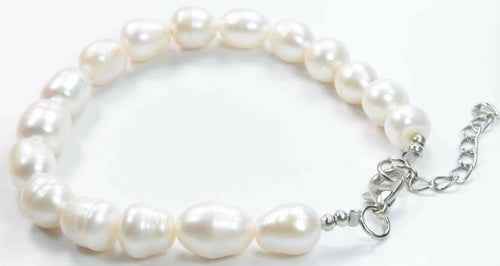 Freshwater Pearl Bracelet with Silver Clasp