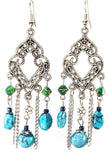 Silver Beaded Earringss
