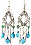 Silver Beaded Earringss