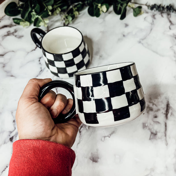 Retro Checkered Mug