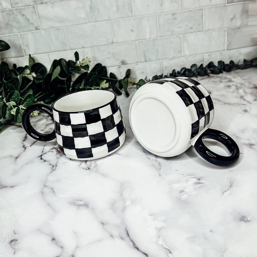 Retro Checkered Mug