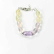 Multi-Color Faceted Bead Bracelet with Silver Clasp