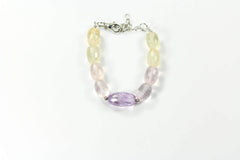 Pulsera de cuarzo con destellos pastel