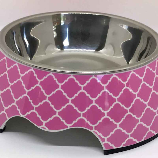 Non Slip Pet Feeding Bowl Anti Skid Stainless Steel Design
