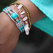 Multicolor Beaded Bracelets with Silver Accents