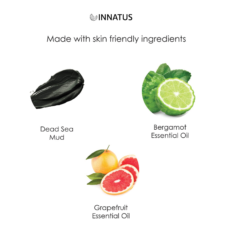 Grapefruit Dead Sea Mud Mask by Innatus – With Bergamot & Grapefruit