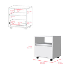 Laurel 2 Piece Bedroom Set, Nightstand + Armoire, White Finish