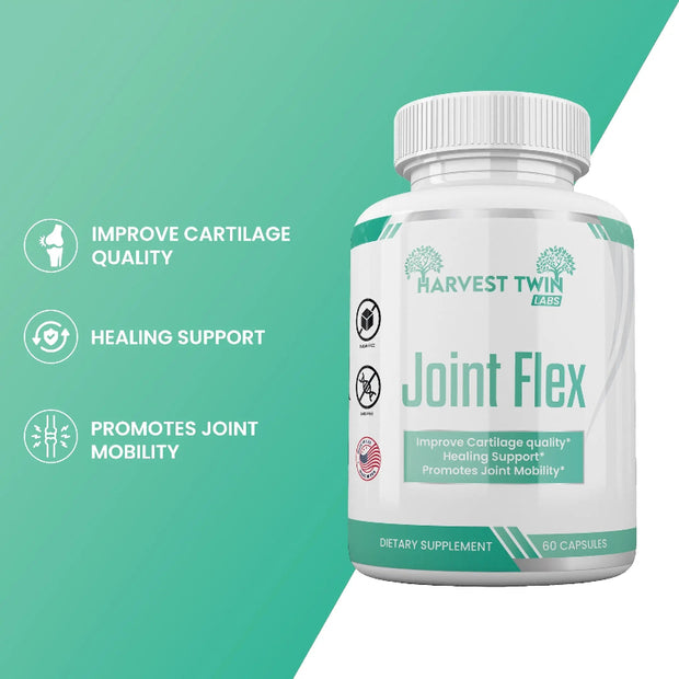 Harvest Twin Labs Joint Flex Dietary Supplement – Joint Mobility & Cartilage Support (60 Capsules)