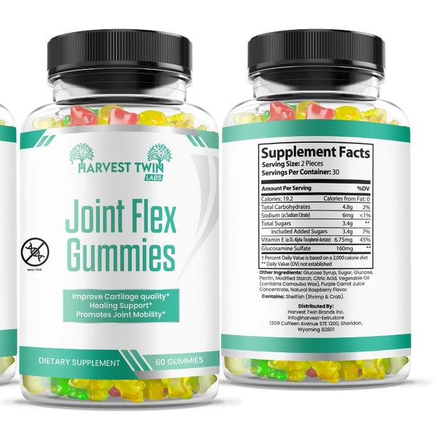 Harvest Twin Labs Joint Flex Gummies – Joint Mobility Dietary Supplement, 60 Gummies