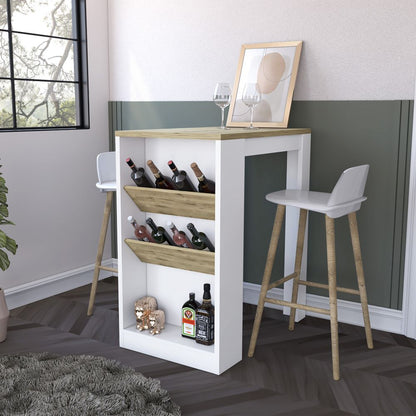 Kitchen Island, White and Pine Finish.