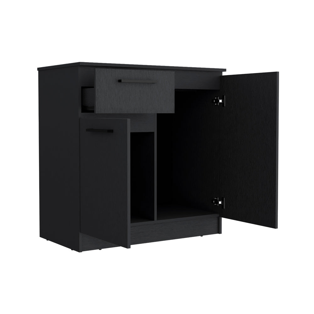 Multi-Functional Dresser Carlin, Top Surface as TV Stand, Black Wengue