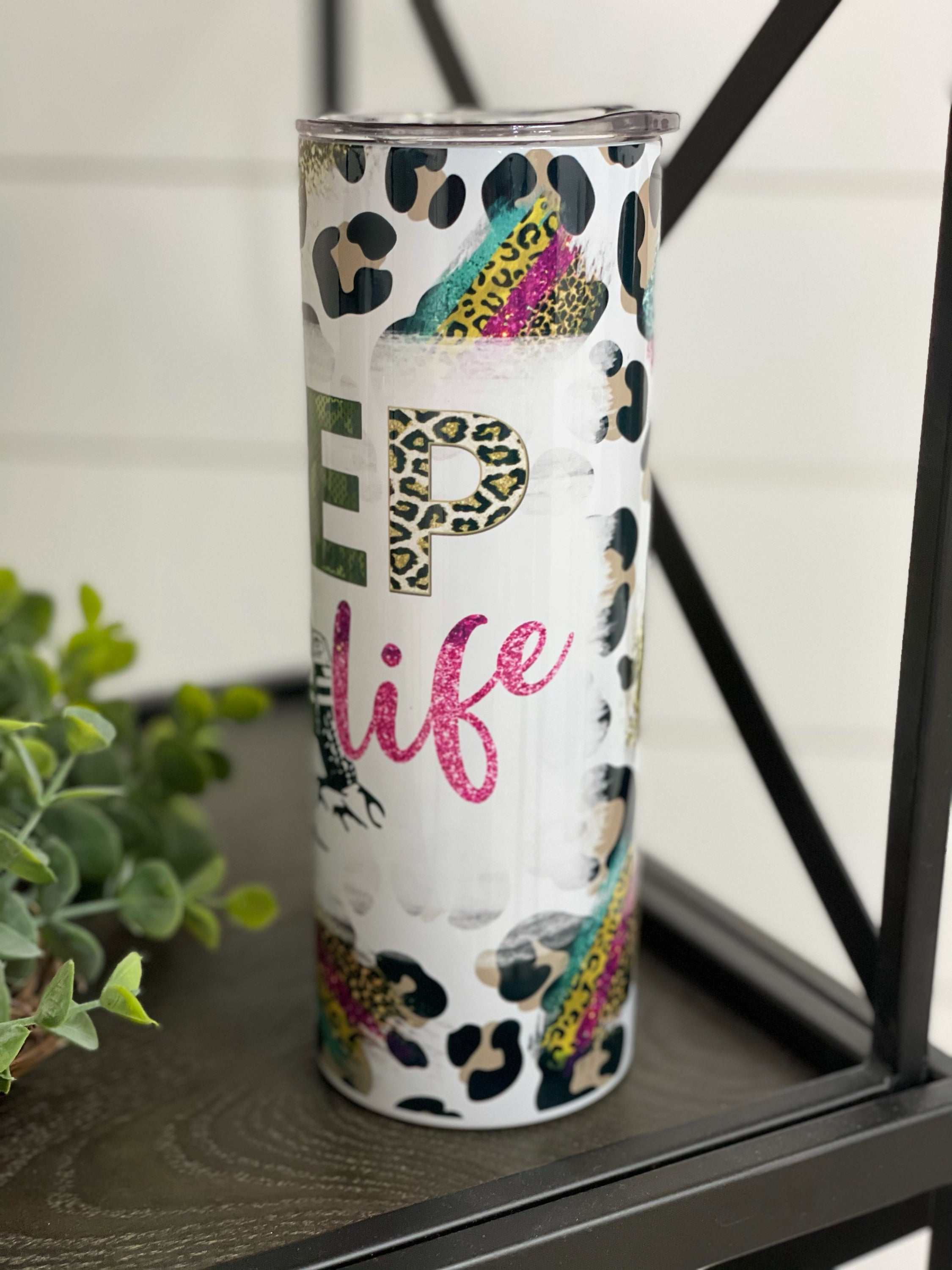 Vaso Jeep Life de leopardo