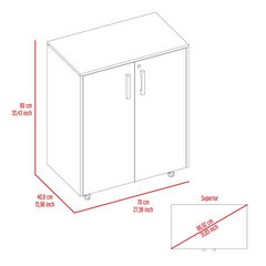 3 Drawers Storage Cabinet with Casters Lions Office, Black Wengue