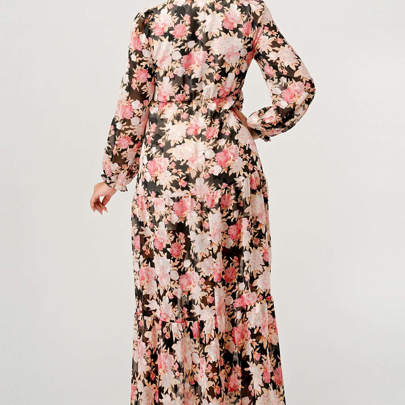 Robe longue à manches longues