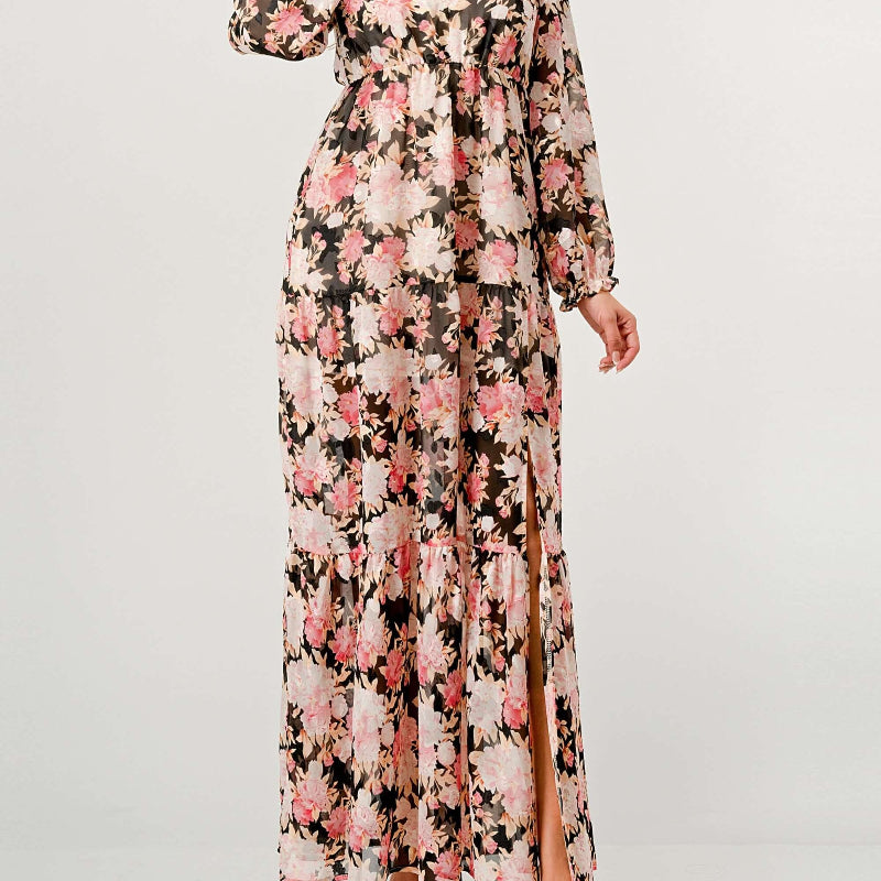 Robe longue à manches longues