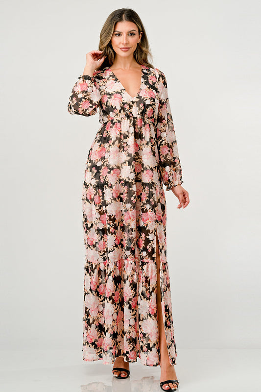 Long Sleeve Maxi Dresses S-L.
