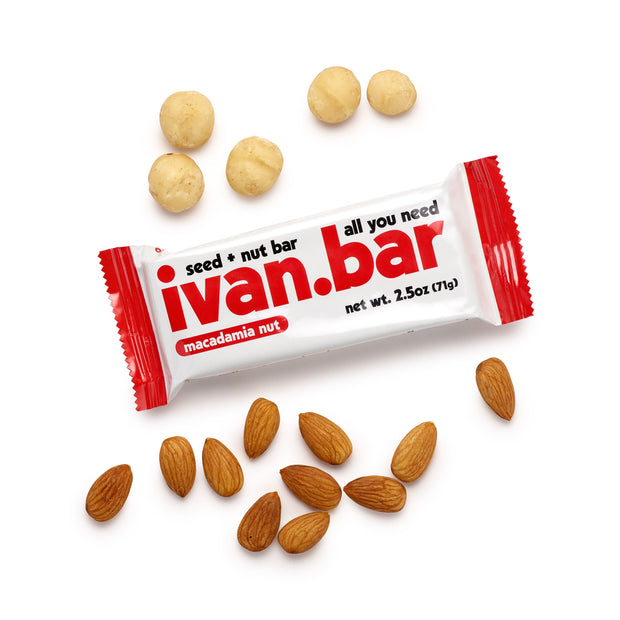 Barras Ivan de almendras, nueces y semillas de macadamia, 16 unidades