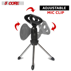 5Core Desktop Mic Stand Universal Desk Microphone Holder Table Top