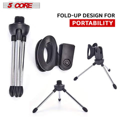 5Core Desktop Mic Stand Universal Desk Microphone Holder Table Top