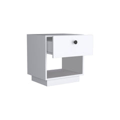 Nightstand Viliigili, One Drawer, White Finish