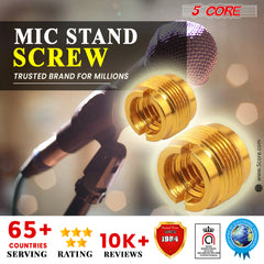 5 Core Mic Stand Adapter 5/8 Male to 3/8 Female Screw Thread