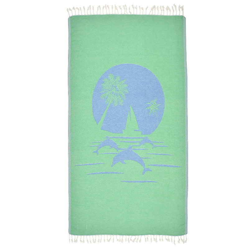 Green Cotton Towel