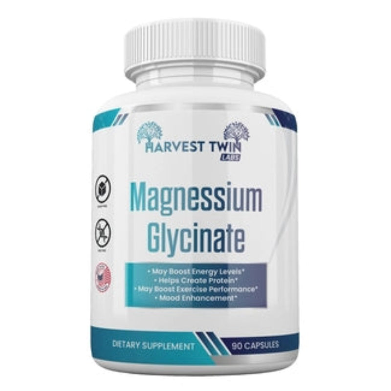 Harvest Twin Labs Magnesium Glycinate Capsules – Energy & Mood Support
