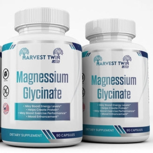 Harvest Twin Labs Magnesium Glycinate Capsules – Energy & Mood Support