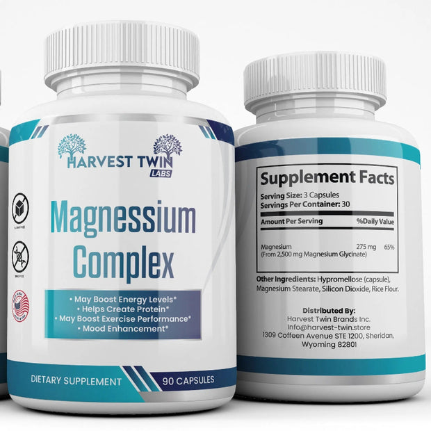 Harvest Twin Labs Magnesium Complex Dietary Supplement – 90 Capsules