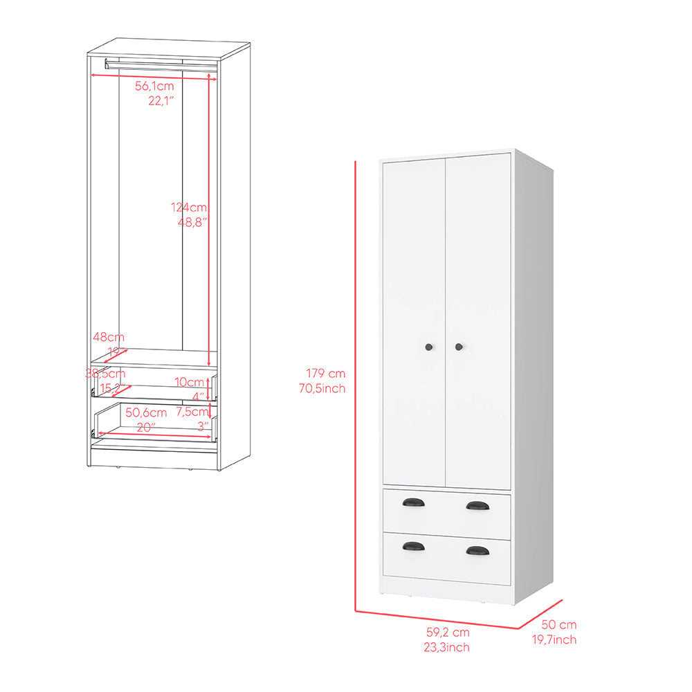 Armoire, White Finish.