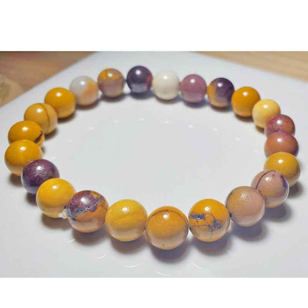 Multicolor Beaded Bracelet Natural Stone Stretch Jewelry