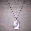 Iridescent Pendant Necklace Minimal Chain Jewelry
