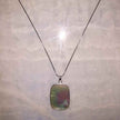 Iridescent Pendant Necklace Minimal Chain Jewelry