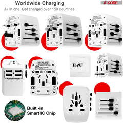 5Core Universal Travel Adapter International Power Adapters 3 Pack