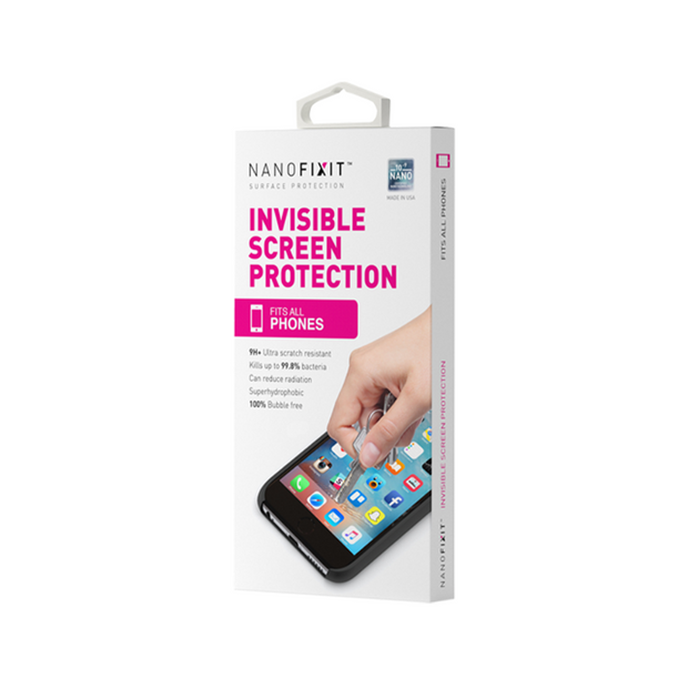 NANOFIXIT Invisible Screen Protection Fits All Phones Antibacterial Shield