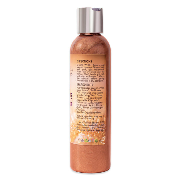 Lotion corporelle scintillante