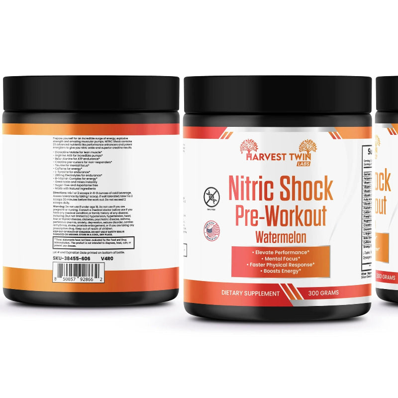 Harvest Twin Labs Nitric Shock Pre-Workout Watermelon – 300g