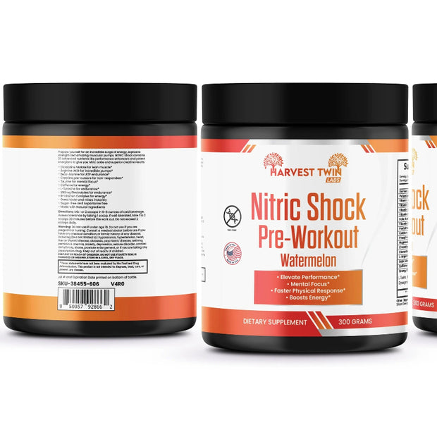 Harvest Twin Labs Nitric Shock Pre-Workout Watermelon – 300g