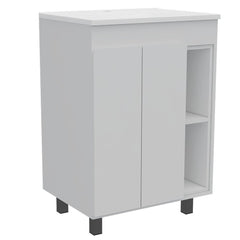 Vanity Akron, Double Door Cabinet, White Finish